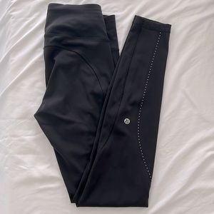 COPY - black reflective dot lululemon leggings size 4